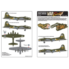 Decals Boeing B-17Gs Flying Fortress of the 91st BG. B-17G Just Plain Lonesome 42-39975 DF-Z 424th BS 91st BG.B-17G-15-BO 42-313